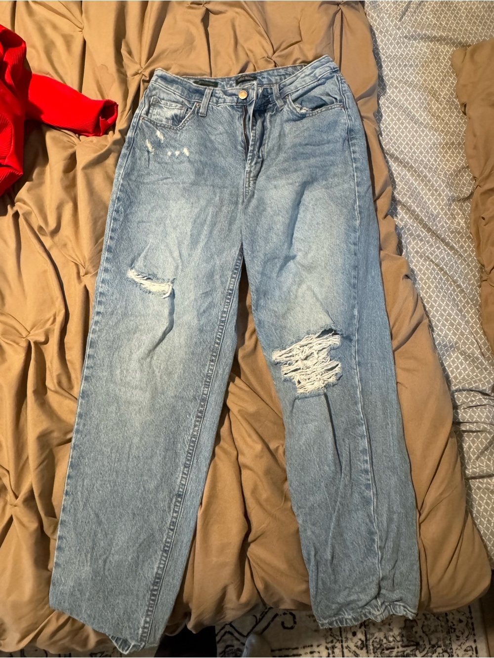 wild fable Light Blue Distressed Boyfriend Jeans